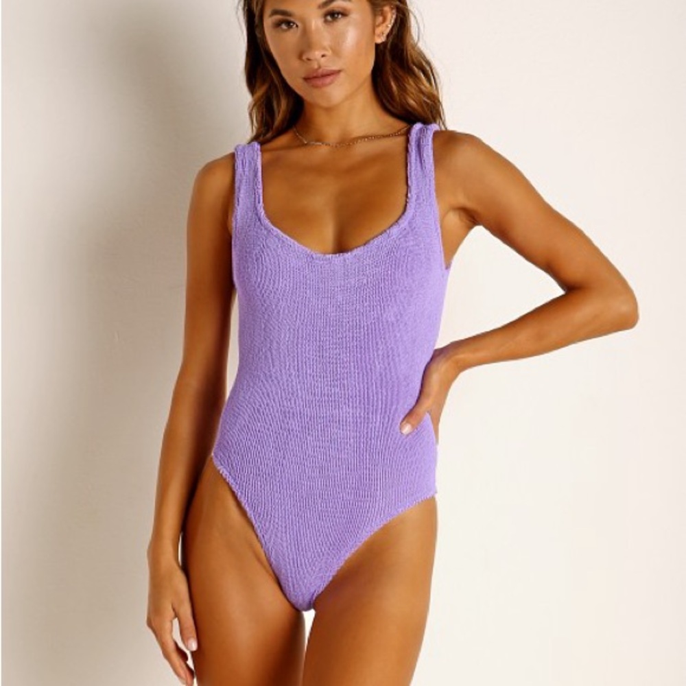Hunza G Square Neck One Piece in Lilac